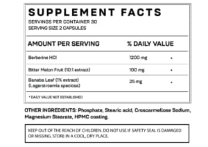 Berberine Prime supplement facts 01 01 01