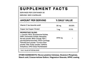 Cut Ripped supplement facts 01 01