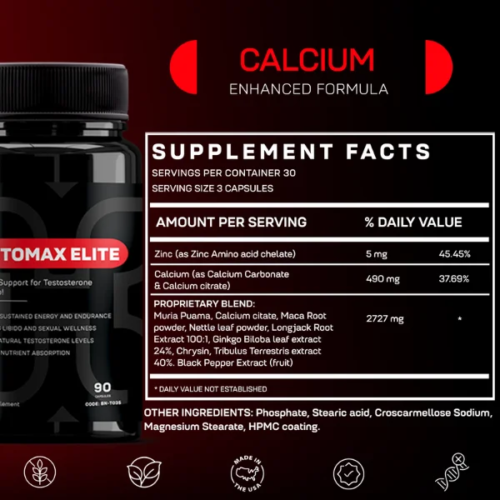 testomax elite supplement facts